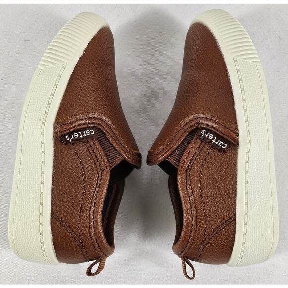 CARTER'S TODDLER BOY'S CASUAL BROWN / CREAM SLIP-ON SHOESIZE 5 MONTHS5 Months - Picture 6 of 9